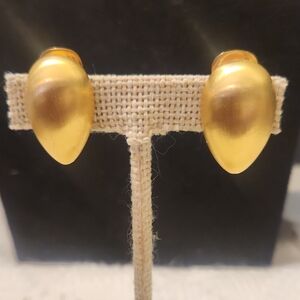 Vintage Gold Oval Earrings